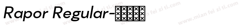 Rapor Regular字体转换